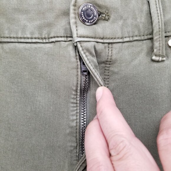 White House Black Market Jeans Womens 4 Olive Green The Sculpt Skinny Ankle - Picture 2 of 16
